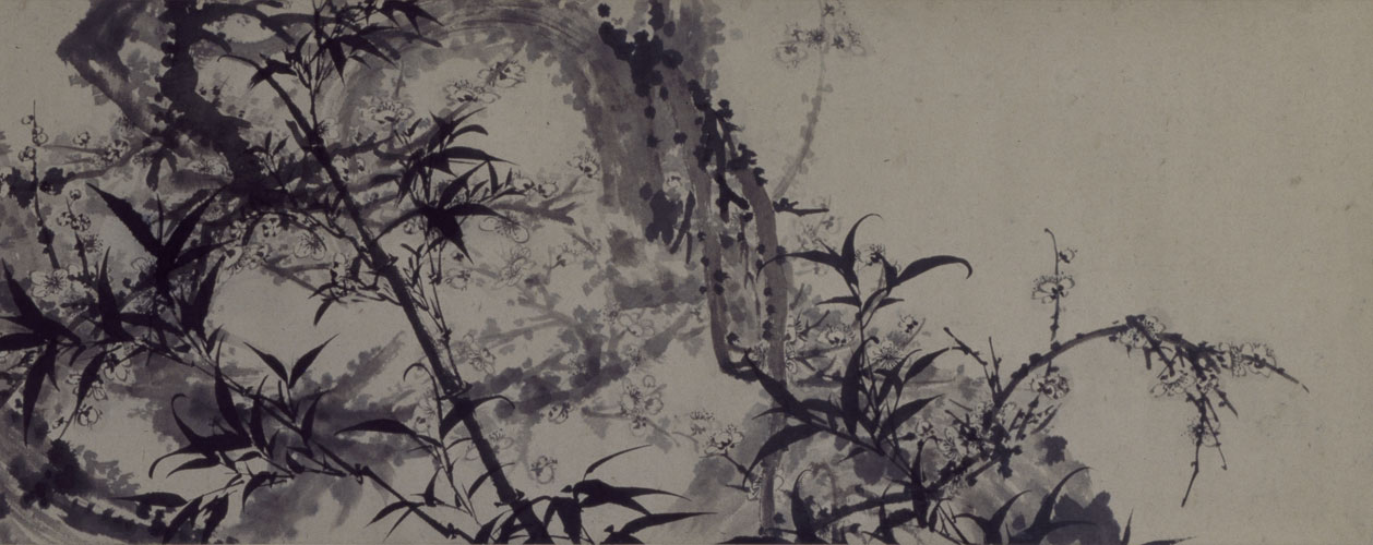 图片[1]-Stone Tao Plum Bamboo Scroll-China Archive